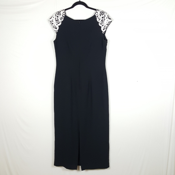 Maggy London Womens Sz 12 Maxi Dress Black - Picture 5 of 6